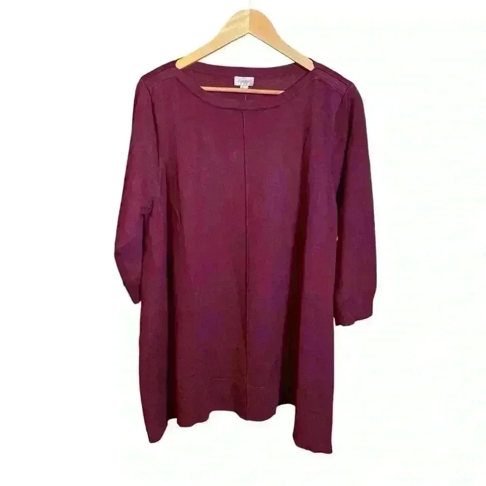 NWT Avenue Women's Pullover Blouse Purple Color Plus Size 18/20